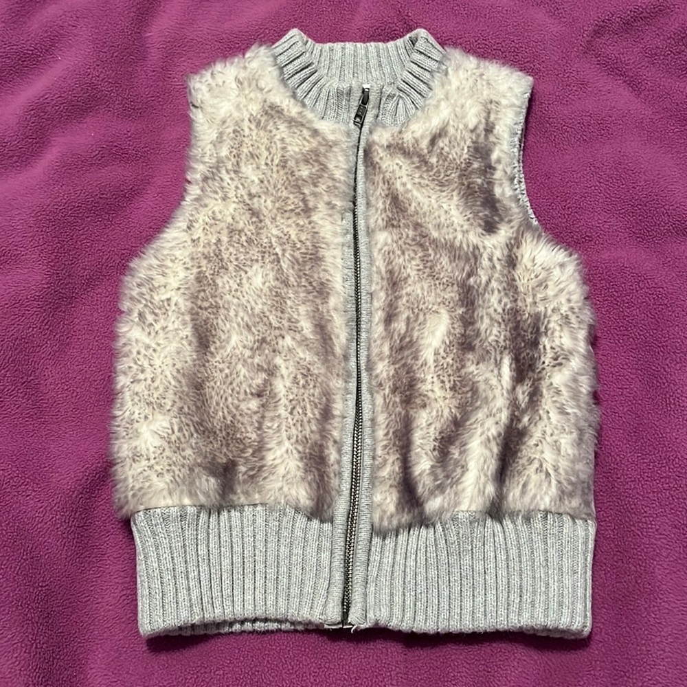 Gymboree faux fur sweater vest